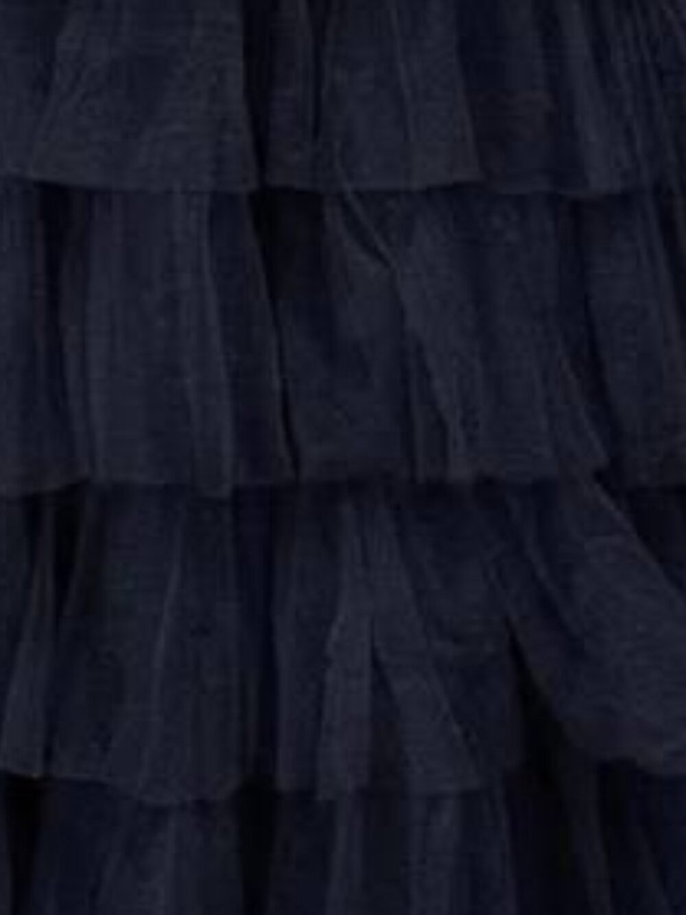 Black Tiered Tulle Maxi Skirt – Layered Ruffle Mesh Skirt - Picture 5 of 5